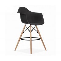 Стілець Тауер Вуд Eames барний високий чорний