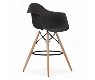 Стілець Тауер Вуд Eames барний високий чорний