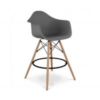 Стул Тауэр Вуд Eames барный высокий темно-серый