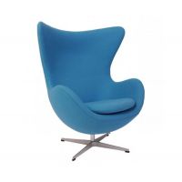 Крісло Егг тканина блакитна