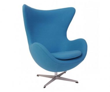 Крісло Егг тканина блакитна