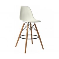 Стул Тауэр Вуд барный высокий белый