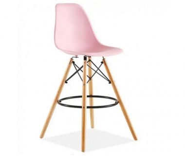 Стілець Тауер Вуд барний високий рожевий