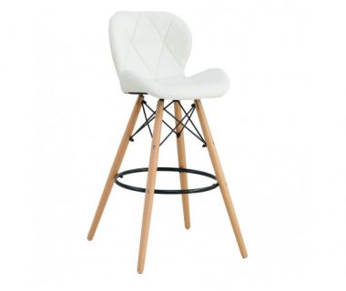 Стул Стар H барный высокий белый