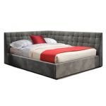 Кровать угловая GreenSofa Люкс Афины с механизмом, цвета на выбор