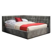 Кровать угловая GreenSofa Люкс Афины с механизмом, цвета на выбор