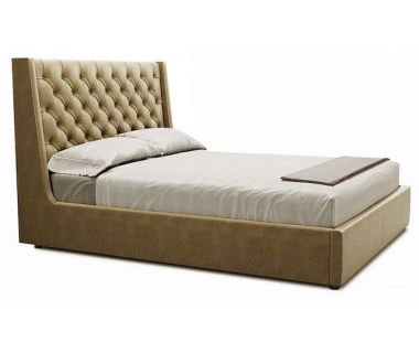 Кровать GreenSofa София с мягким изголовьем и механизмом