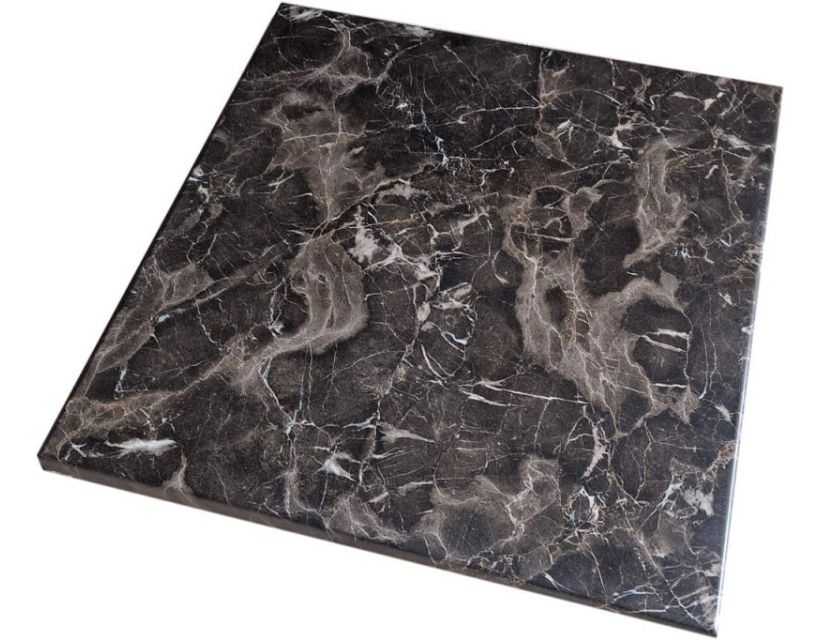 Столешница GSDM для стола WERZALIT квадратная 70*70 см, черный мрамор  в интернет-магазине "Мебли Даром"