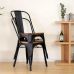 Стул Толикс Вуд Лофт, металл, матовый черный SDM в интернет-магазине "Мебли Даром"