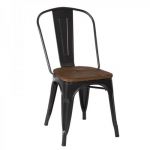 Стілець Толікс Вуд Лофт, метал, матовий чорний SDM