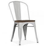Стілець Толікс Вуд Лофт, метал, глянсовий сірий SDM
