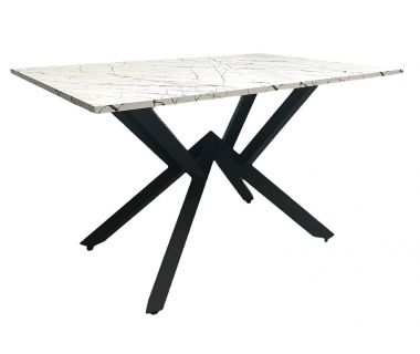 Стол обеденный Iceberg (Айсберг) мрамор белый матовый