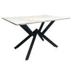 Стол обеденный Iceberg (Айсберг) мрамор белый матовый