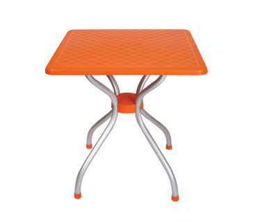 Стол квадратный Irak Plastik Alfa 70x70 оранжевый