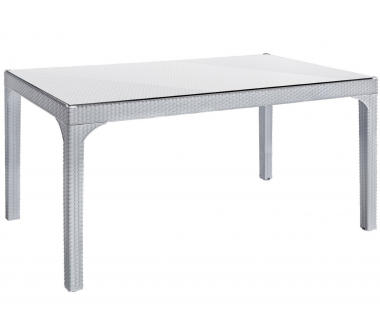 Стіл під ротанг Irak Plastik 80x140 білий