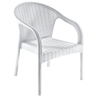 Кресло Irak Plastik Ege под ротанг белый