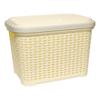 Кошик для білизни під ротанг 20 л жовта