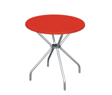 Стол круглый Irak Plastik Beta 80 красный