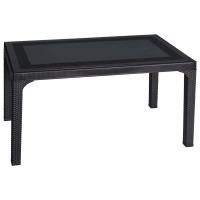 Стіл під ротанг Irak Plastik 80x140 темно-коричневий