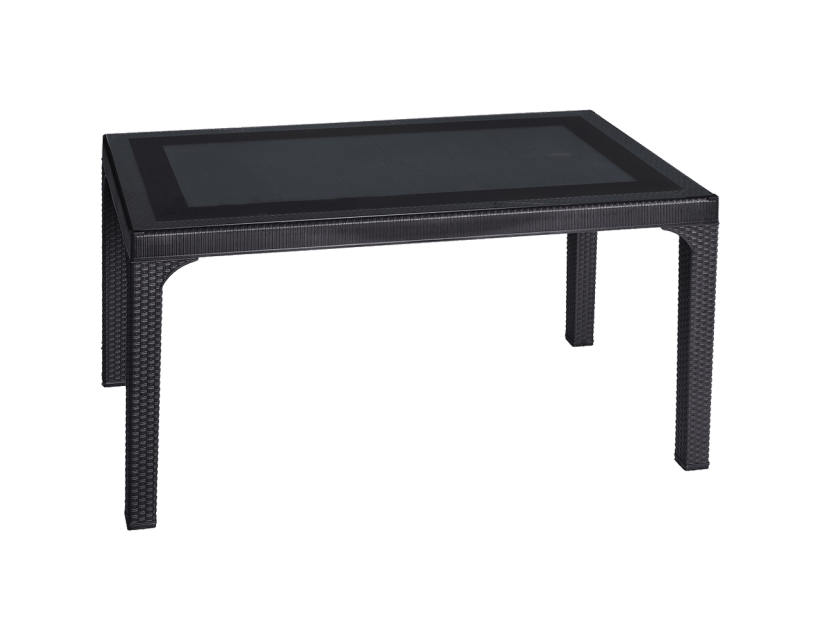 Стіл під ротанг Irak Plastik 80x140 темно-коричневий в інтернет магазині "Меблі Даром"