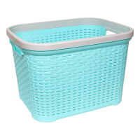 Кошик для білизни під ротанг 35 л бірюзова