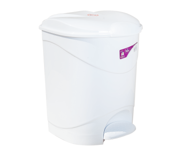 Відро для сміття з педаллю Irak Plastik Bella №2 19л біле