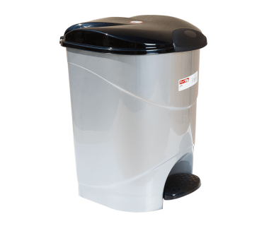 Відро для сміття з педаллю Irak Plastik Bella №2 19л сірий металік