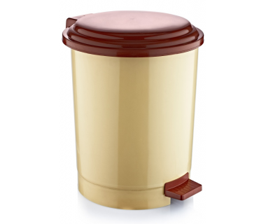 Відро для сміття з педаллю Irak Plastik №4 35л бежеву
