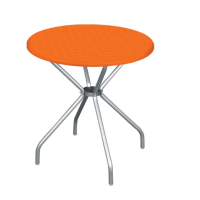Стіл круглий Irak Plastik Beta 80 помаранчевий