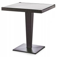 Стол под ротанг 70х70 на одной ножке Irak Plastik темно-коричневый