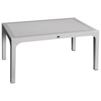 Стіл Irak Plastik Olympia 90x150 під ротанг сірий