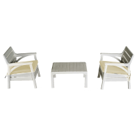 Набор мебели Irak Plastik Барселона (2 кресла + столик) белый