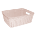 Корзина под ротанг c ручками 2,5 л пудровая в интернет-магазине "Мебли Даром"