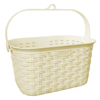 Кошик для прищіпок під ротанг жовта