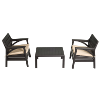 Набір меблів Irak Plastik Барселона (2 крісла + столик) темно-коричневий