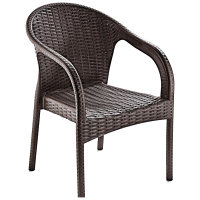 Крісло Irak Plastik Ege під ротанг темно-коричневий