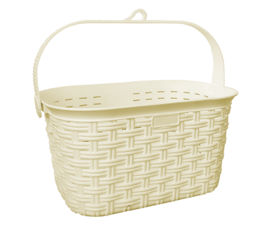 Кошик для прищіпок під ротанг жовта