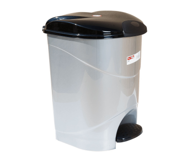 Відро для сміття з педаллю Irak Plastik Bella №3 30л сірий металік