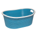 Кошик для білизни овальна під ротанг 25 л синя в інтернет магазині "Меблі Даром"