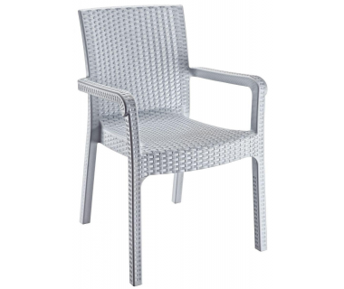 Кресло Irak Plastik Markiz под ротанг серый