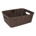 Корзина под ротанг c ручками 2,5 л темно-коричневая в интернет-магазине "Мебли Даром"