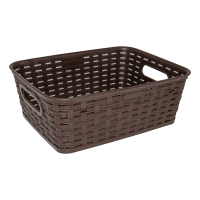 Корзина под ротанг c ручками 2,5 л темно-коричневая