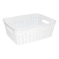 Кошик під ротанг c ручками 2,5 л біла