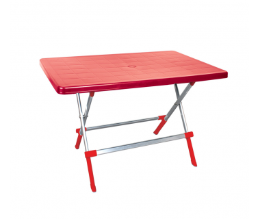 Стол складной Irak Plastik Omega 70x115 красный