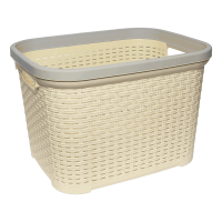 Корзина для белья под ротанг 35 л бежевая