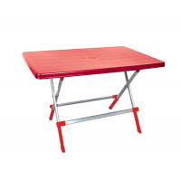 Стол складной Irak Plastik Omega 70x115 красный