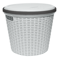 Кошик для білизни під ротанг 13 л біла