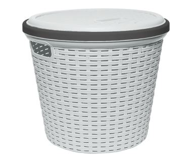 Кошик для білизни під ротанг 13 л біла