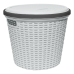 Кошик для білизни під ротанг 13 л біла в інтернет магазині "Меблі Даром"