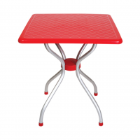 Стіл квадратний Irak Plastik Alfa 70x70 червоний